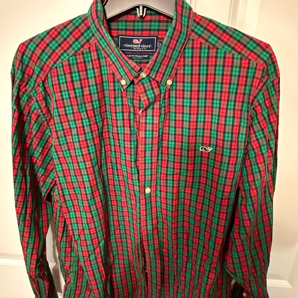 Vineyard Vines Men's Festive Plaid Shirt